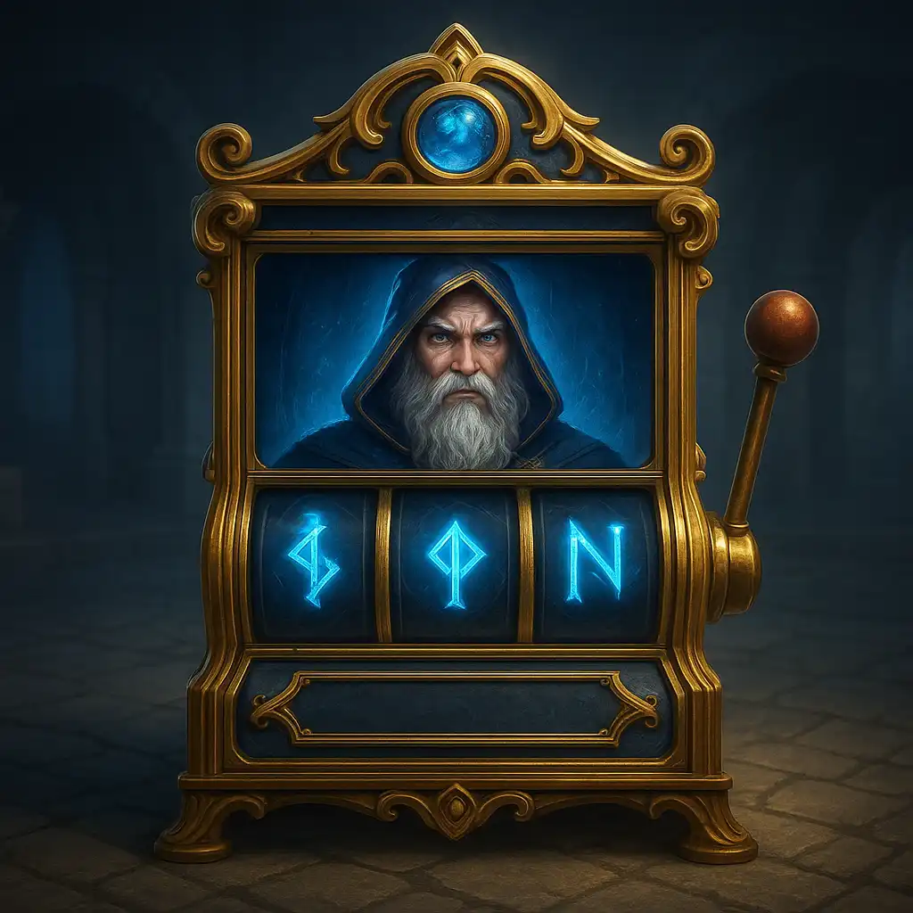 Rise of Merlin slot machine illustration
