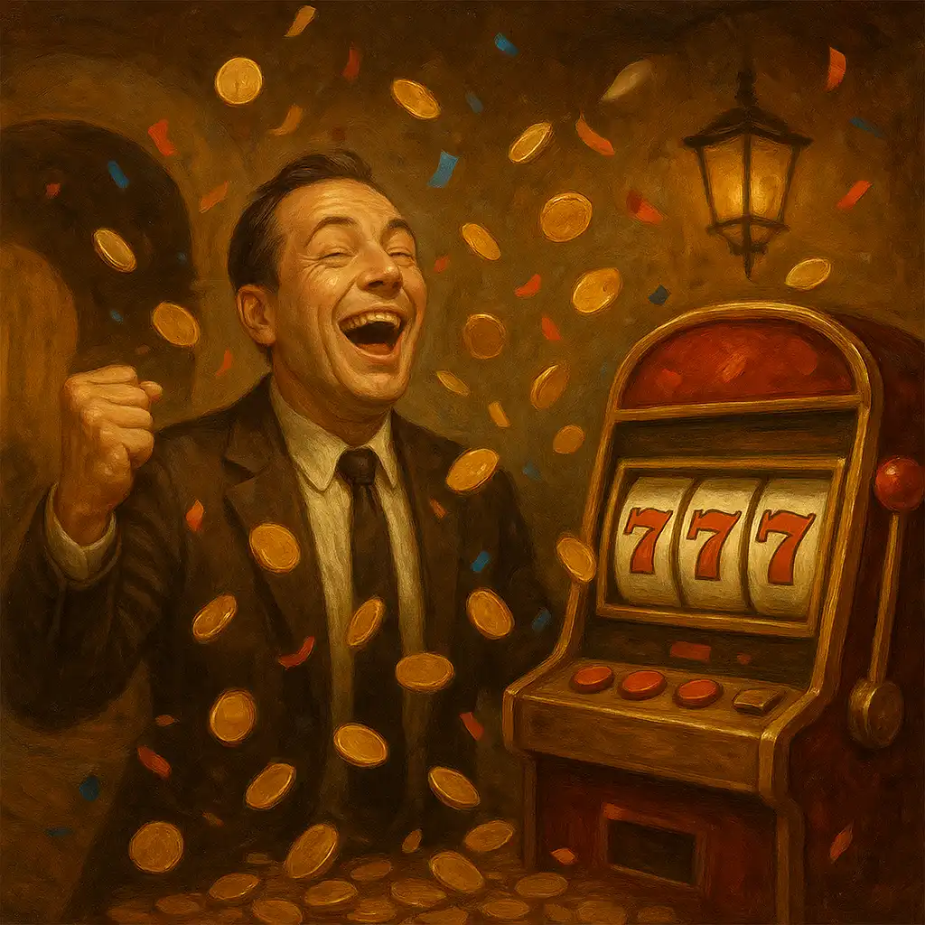 Player enjoying BetVeo slot machines illustration